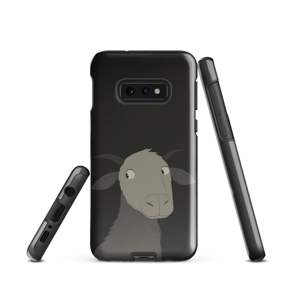 Whimsical Goat in Darkness