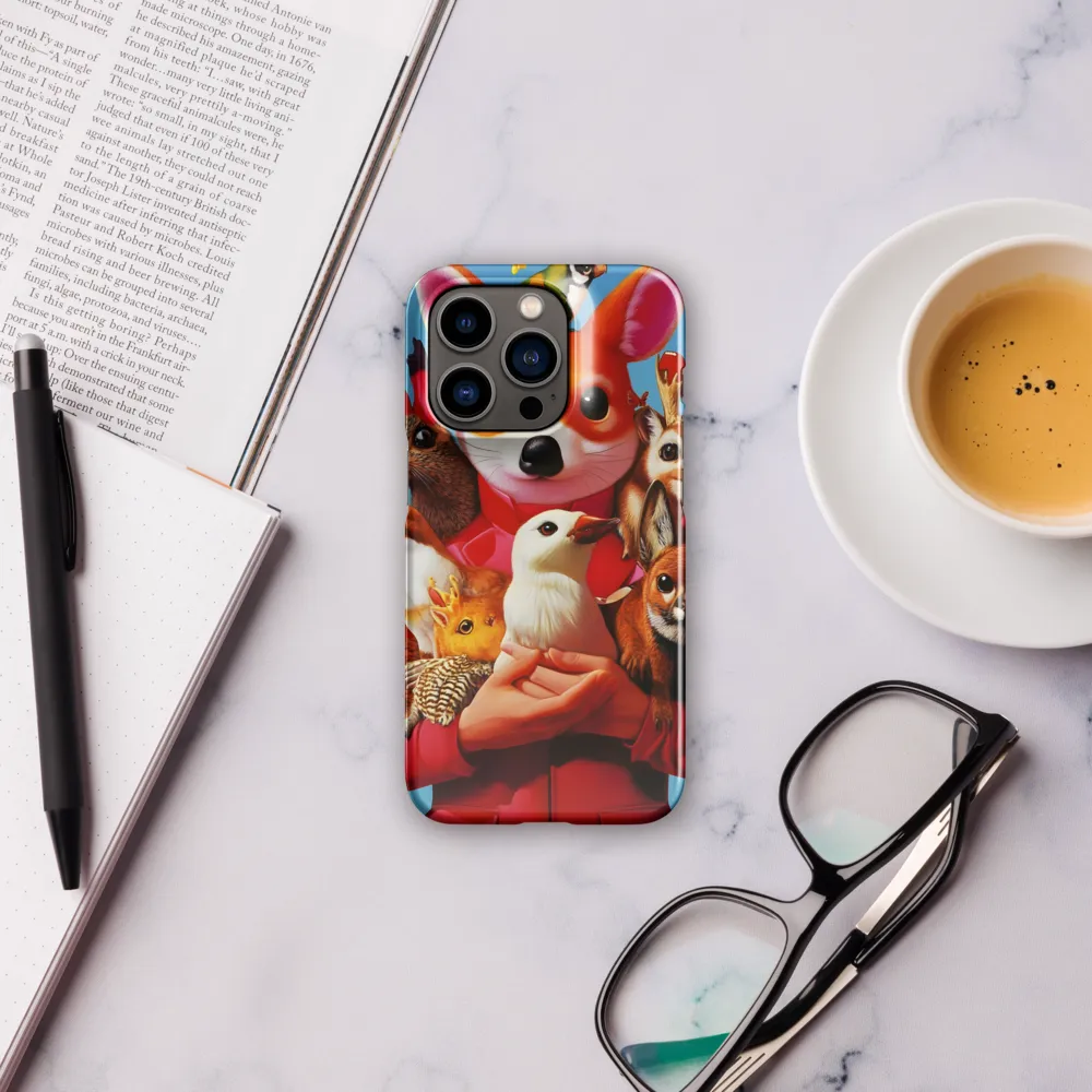 Harmony in Whimsy: A Modern Animal Ensemble | Phone Case |  14 Pro | Snap Case | Glossy