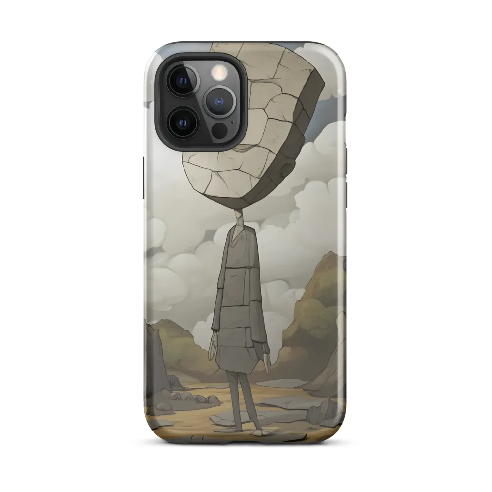 Whimsical Stone Figure in a Rocky Landscape | Phone Case |  12 Pro Max | Tough Case | Glossy