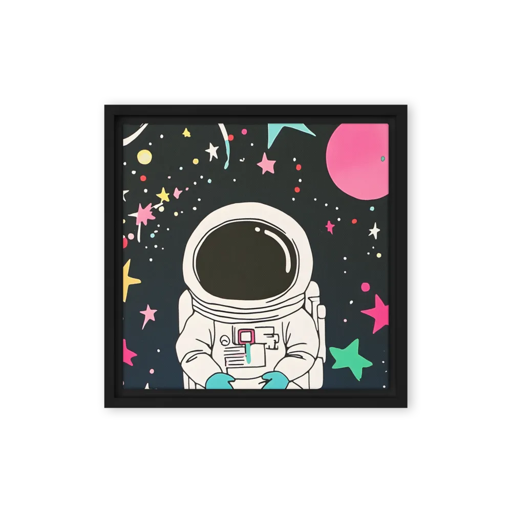 Cosmic Dreamer | Canvas with Black Frame | 12″×12″