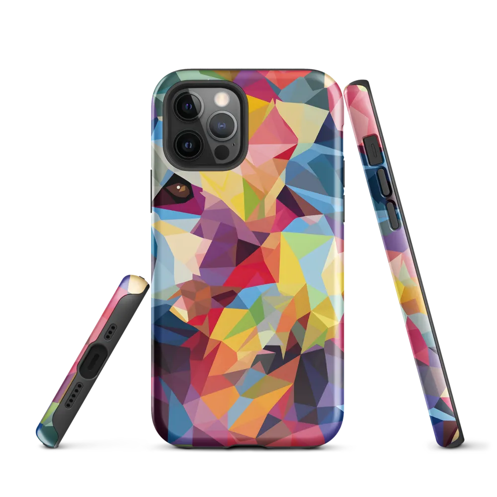 Playful Geometry: The Bear's Face | Phone Case |  12 Pro | Tough Case | Glossy