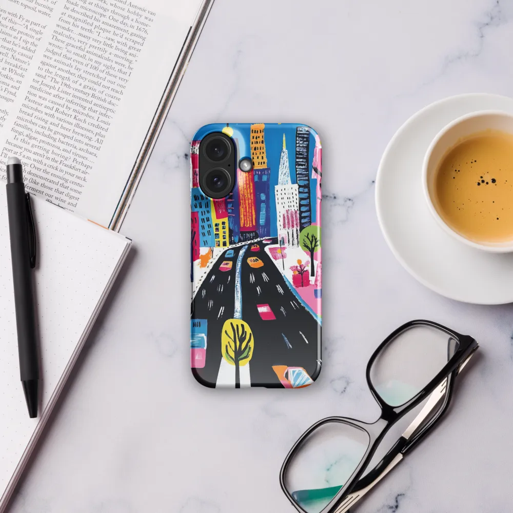 City Dreams in Vibrant Hues | Phone Case |  16 | Snap Case | Glossy