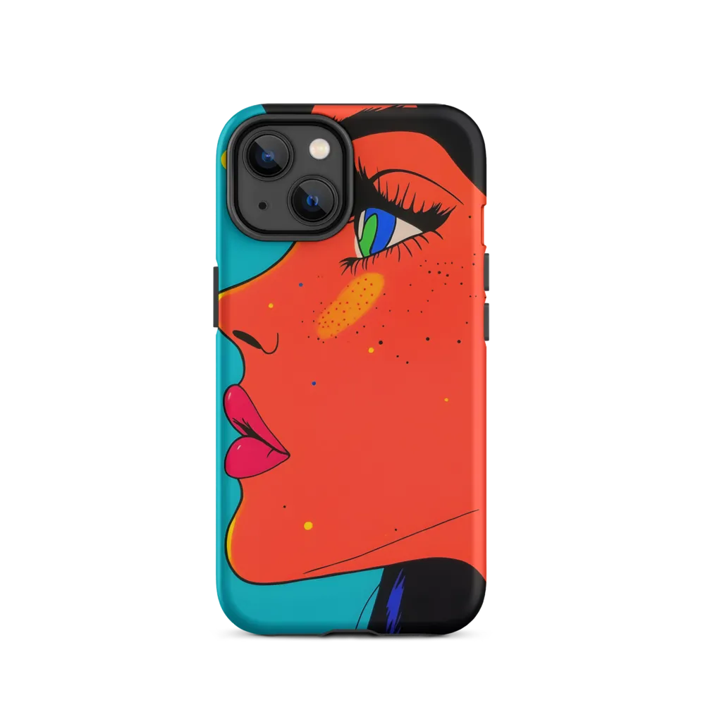 Vibrant Feminine Profile in Pop Art