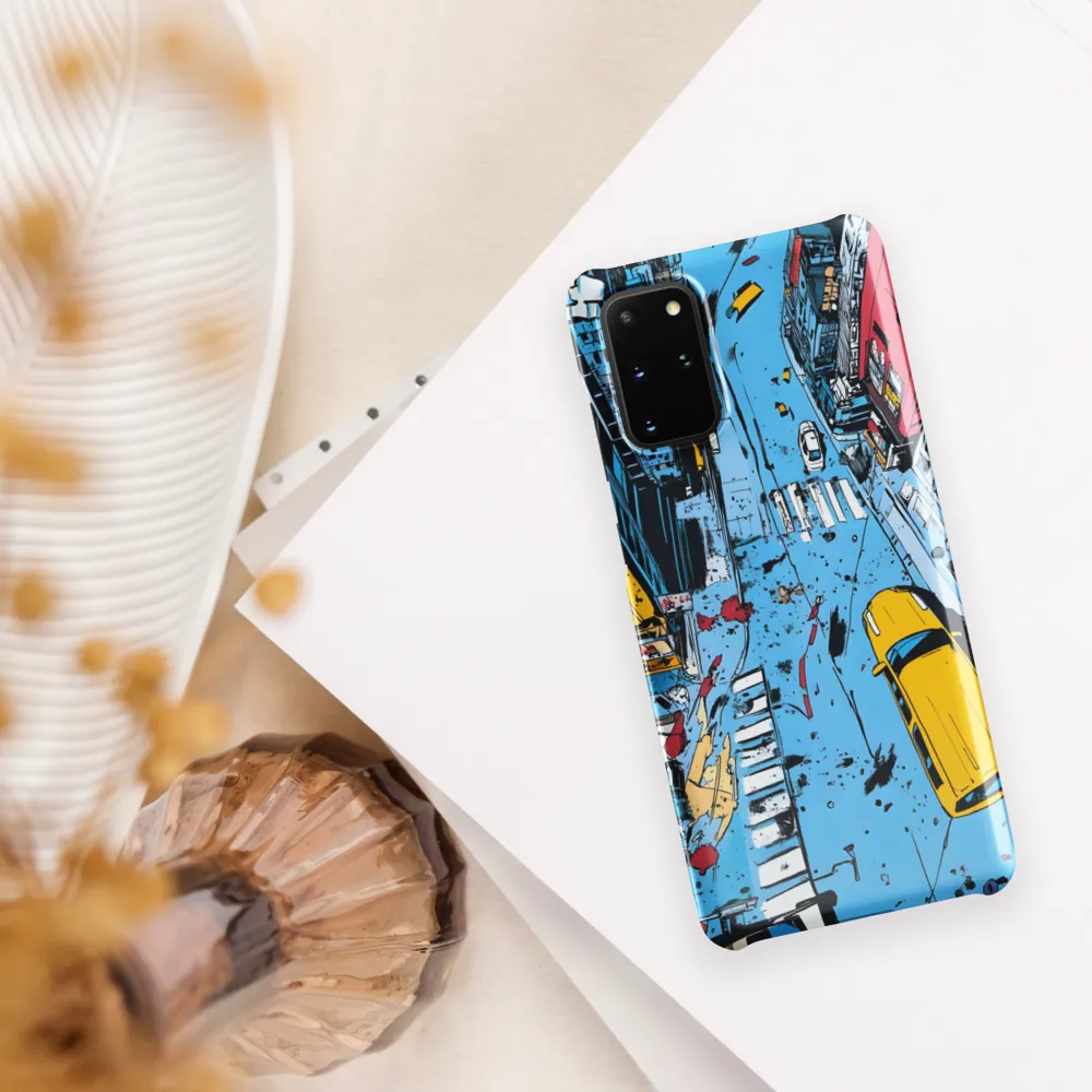 Urban Chaos: Aerial View of City Life | Phone Case |  S20 Plus | Snap Case | Glossy