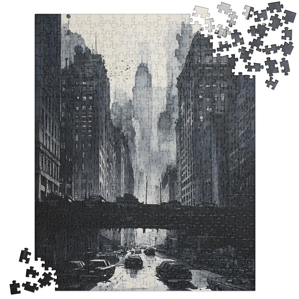 City Whispers: A Monochrome Reflection | Jigsaw Puzzle | 520 pieces