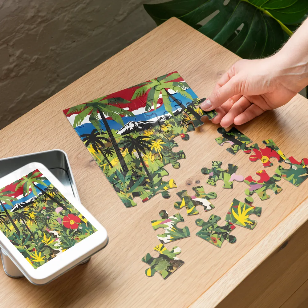 Island Canopy 
 Jigsaw Puzzle in Tin Box