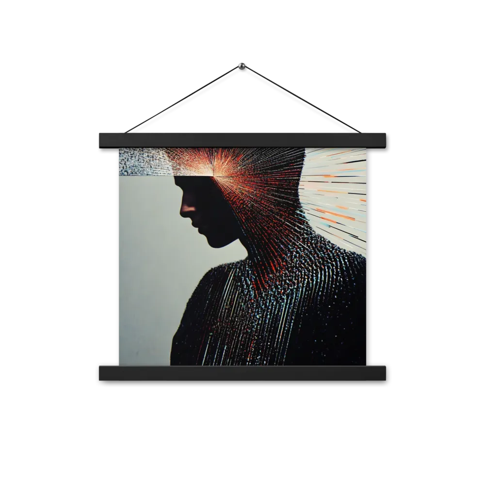 Radiant Reflection: An Abstract Journey of Thought | Poster With Black Wood Hanger | 14″×14″