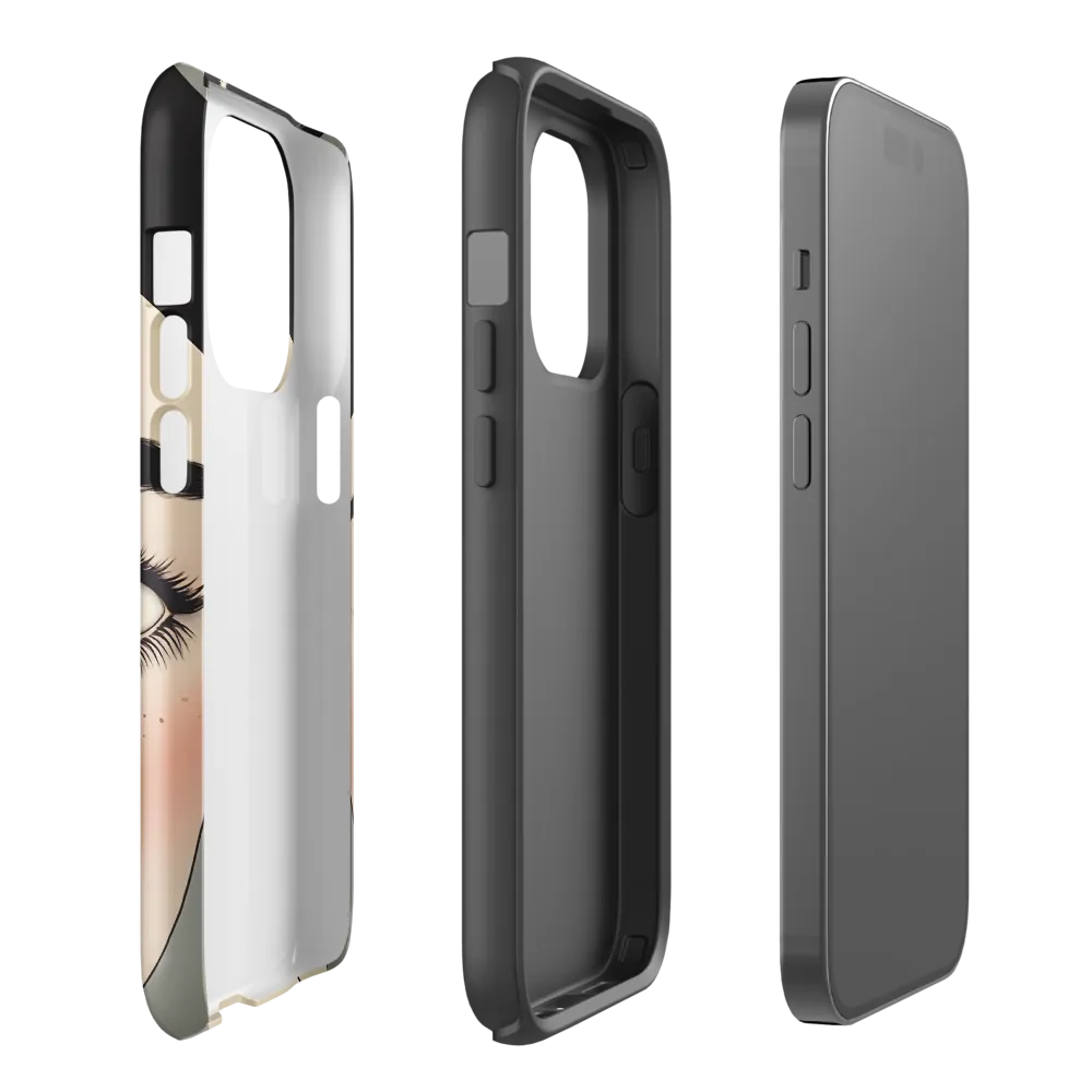 Serenity Captured: A Modern Portrait | Phone Case |  14 Pro | Tough Case | Glossy