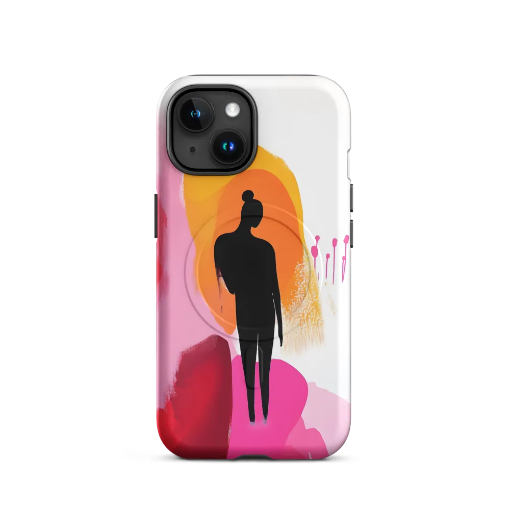 Silhouette in Colorful Abstraction