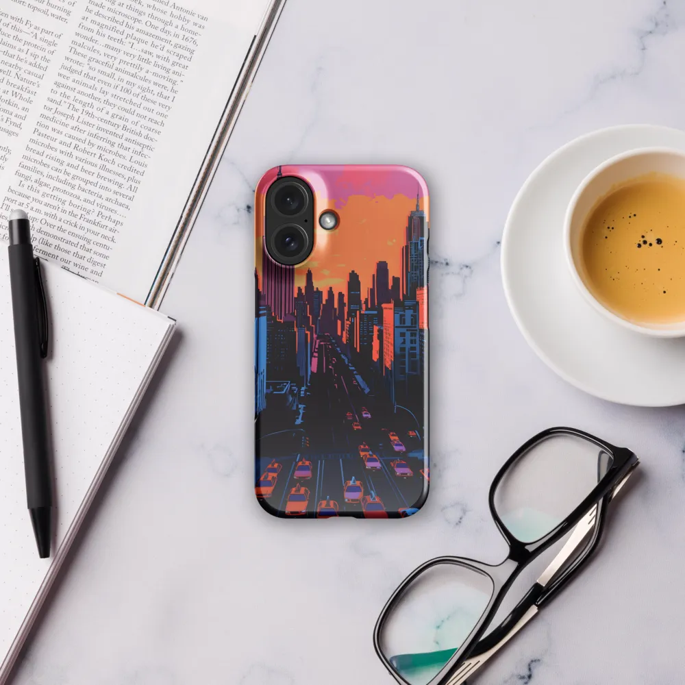 Sunset Over Skyscrapers | Phone Case |  16 | Snap Case | Glossy