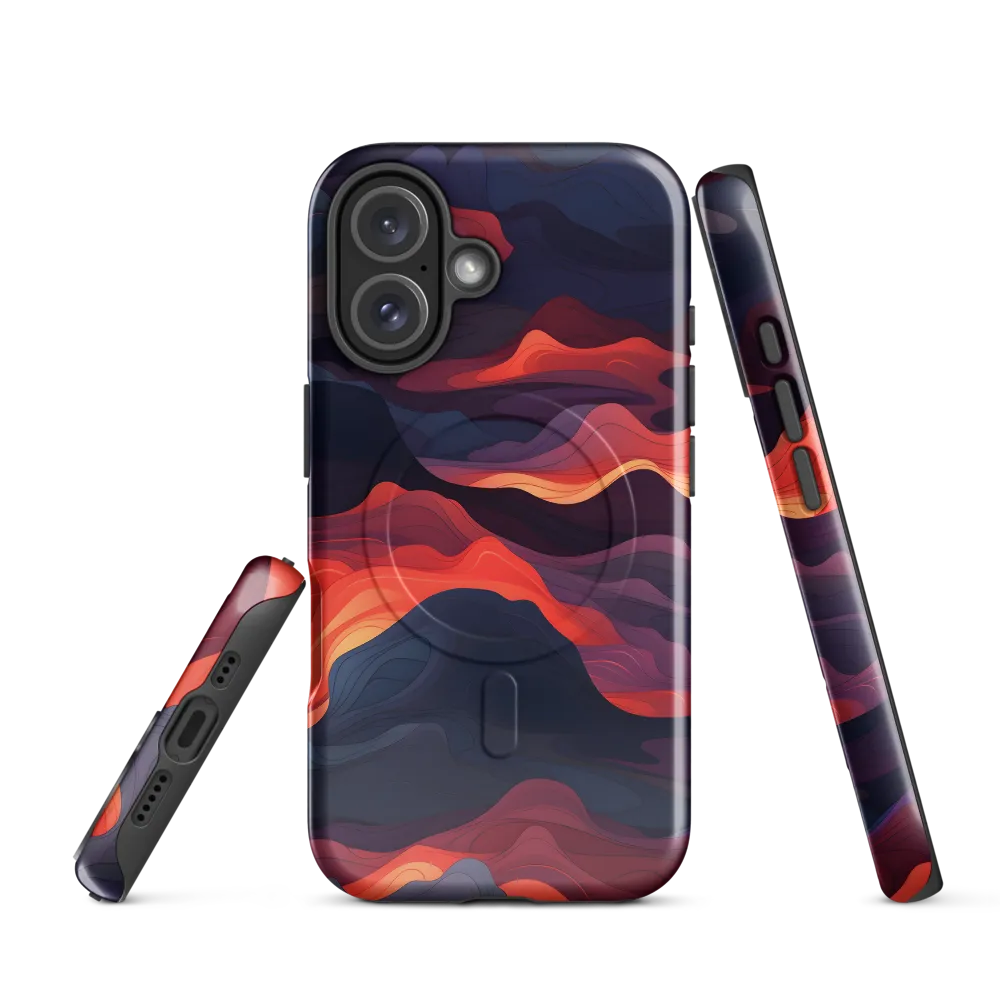 Ethereal Waves of Color | Phone Case |  16 | MagSafe® Tough Case | Glossy
