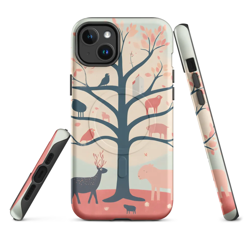 Whimsical Tree with Playful Creatures