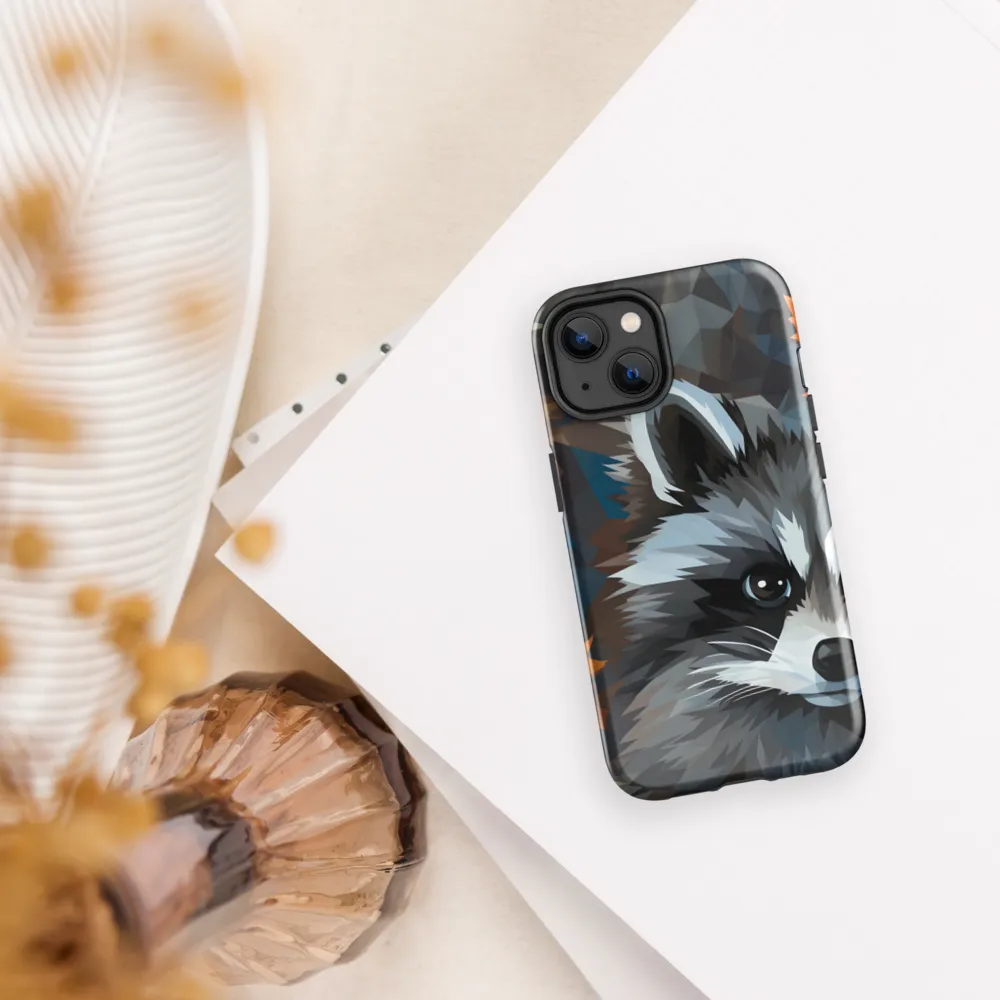 Whispers of Autumn: The Raccoon's Gaze | Phone Case |  14 | Tough Case | Glossy
