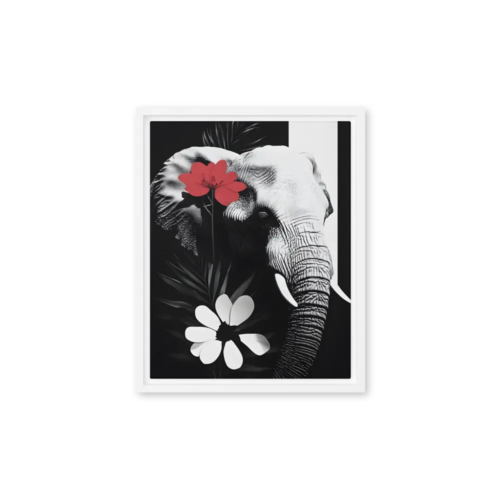 Elephant Harmony | Canvas with White Frame | 11″×14″