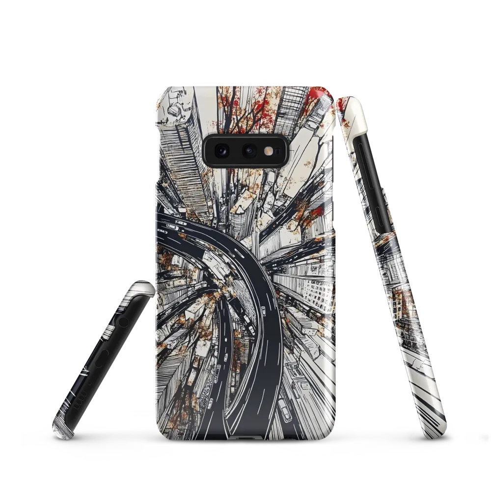 Urban Symphony: Aerial View of Life | Phone Case |  S10e | Snap Case | Glossy