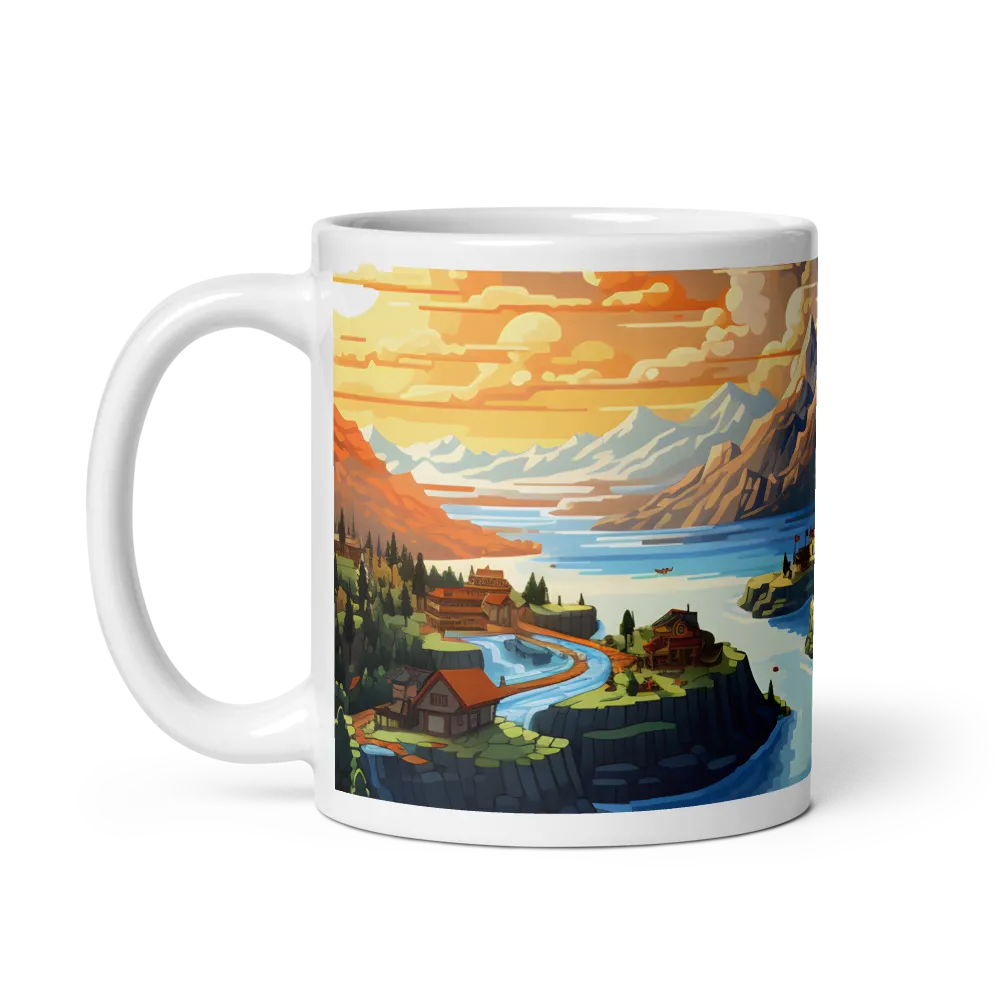 Tranquil Sunset Over Serene Landscape | Mug with White inside | 11 oz