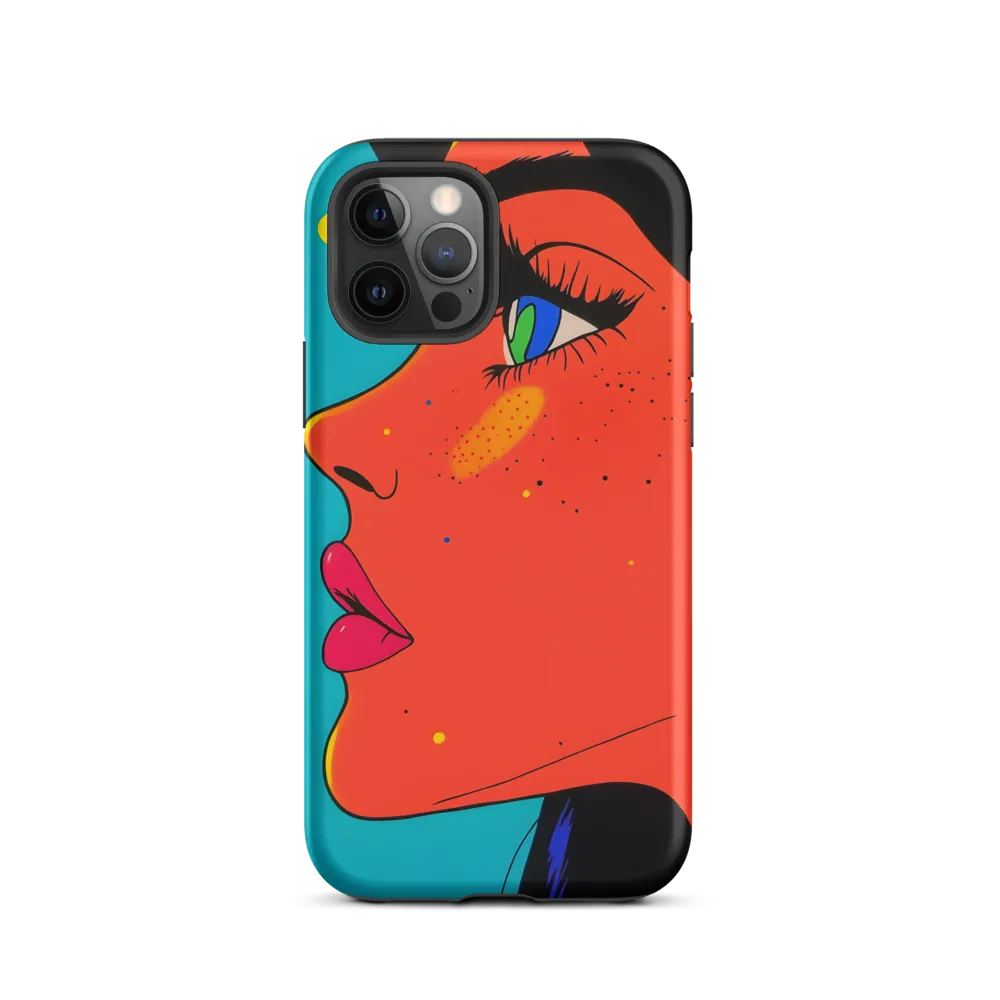 Vibrant Feminine Profile in Pop Art