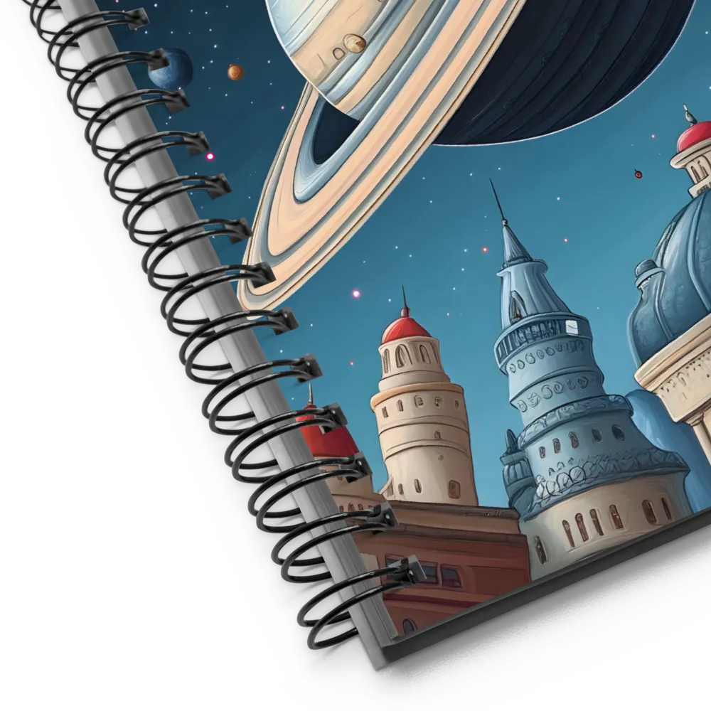 Celestial Cityscape: Wonders of the Cosmos | Spiral Notebook