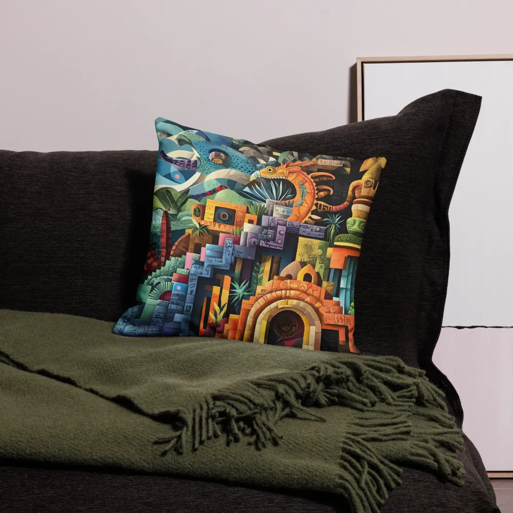 Embrace of the Mythical Landscape | Pillow | 18″×18″