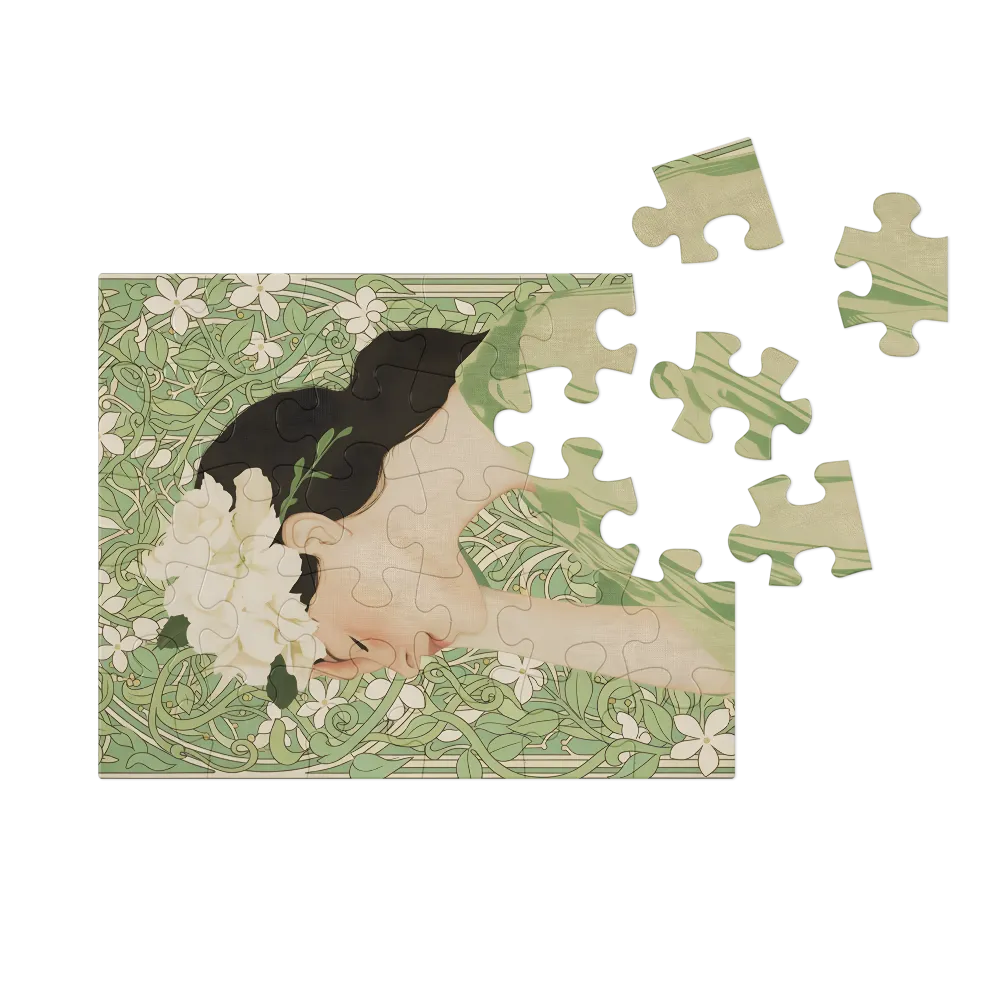 Gardenia Muse 
 Jigsaw Puzzle in Tin Box