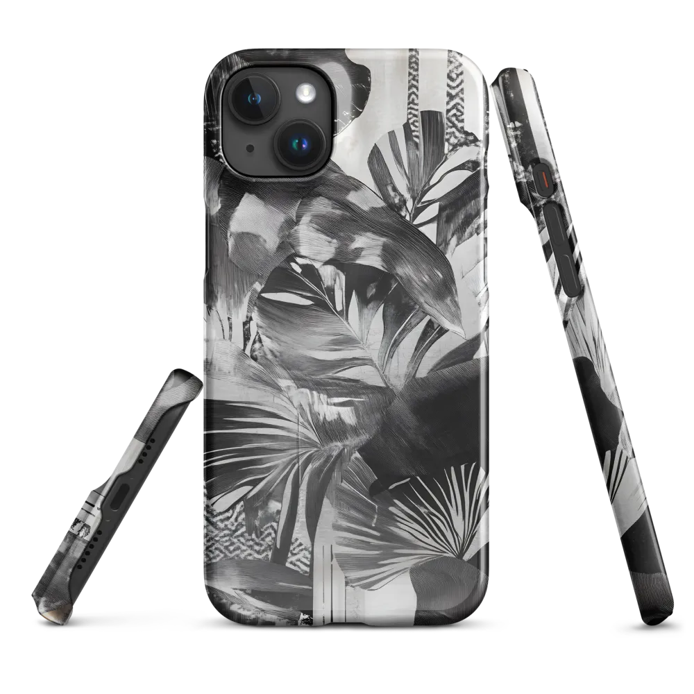 Monochrome Serenity in Tropical Foliage