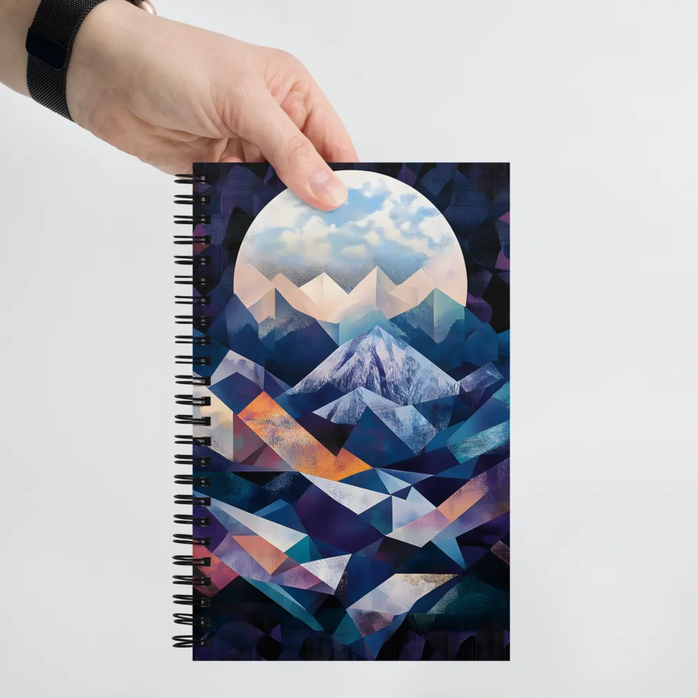 Luminous Peaks: A Geometric Reverie | Spiral Notebook