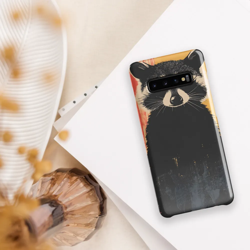 Whimsical Raccoon Portrait | Phone Case |  S10 Plus | Snap Case | Glossy