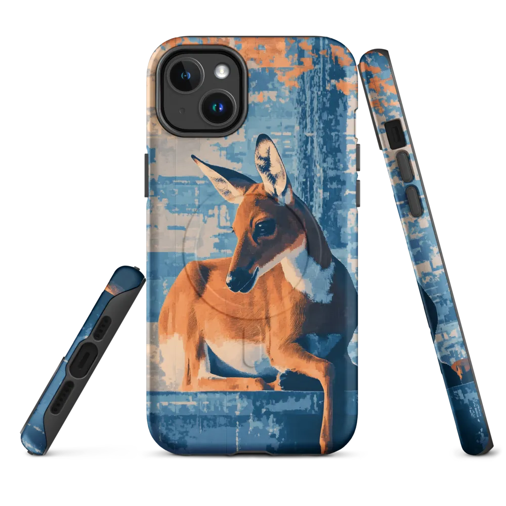 Serenity in Color: The Reclining Deer | Phone Case |  14 Plus | MagSafe® Tough Case | Matte