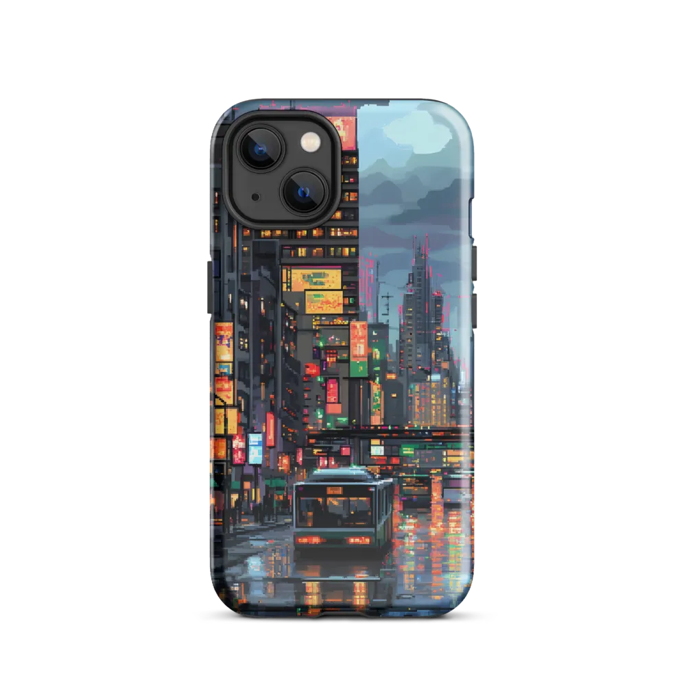 Neon Dreams: A Pixelated Urban Night