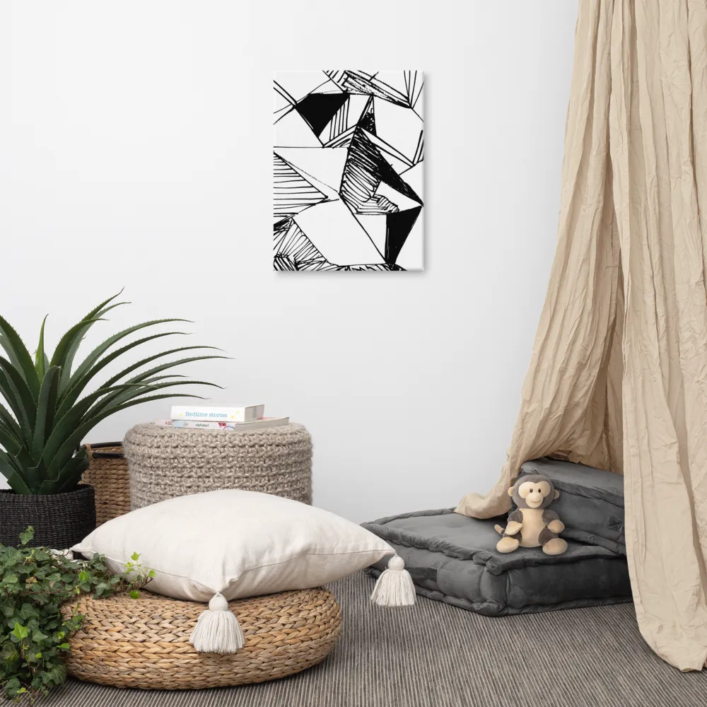 Dynamic Geometry in Ink | Canvas | 18″×24″