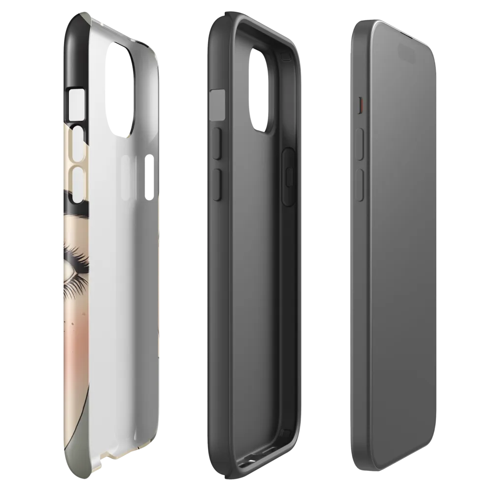 Serenity Captured: A Modern Portrait | Phone Case |  15 Plus | Tough Case | Glossy