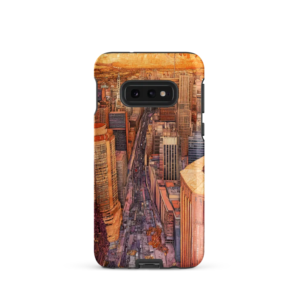 Mosaic Cityscape at Dusk