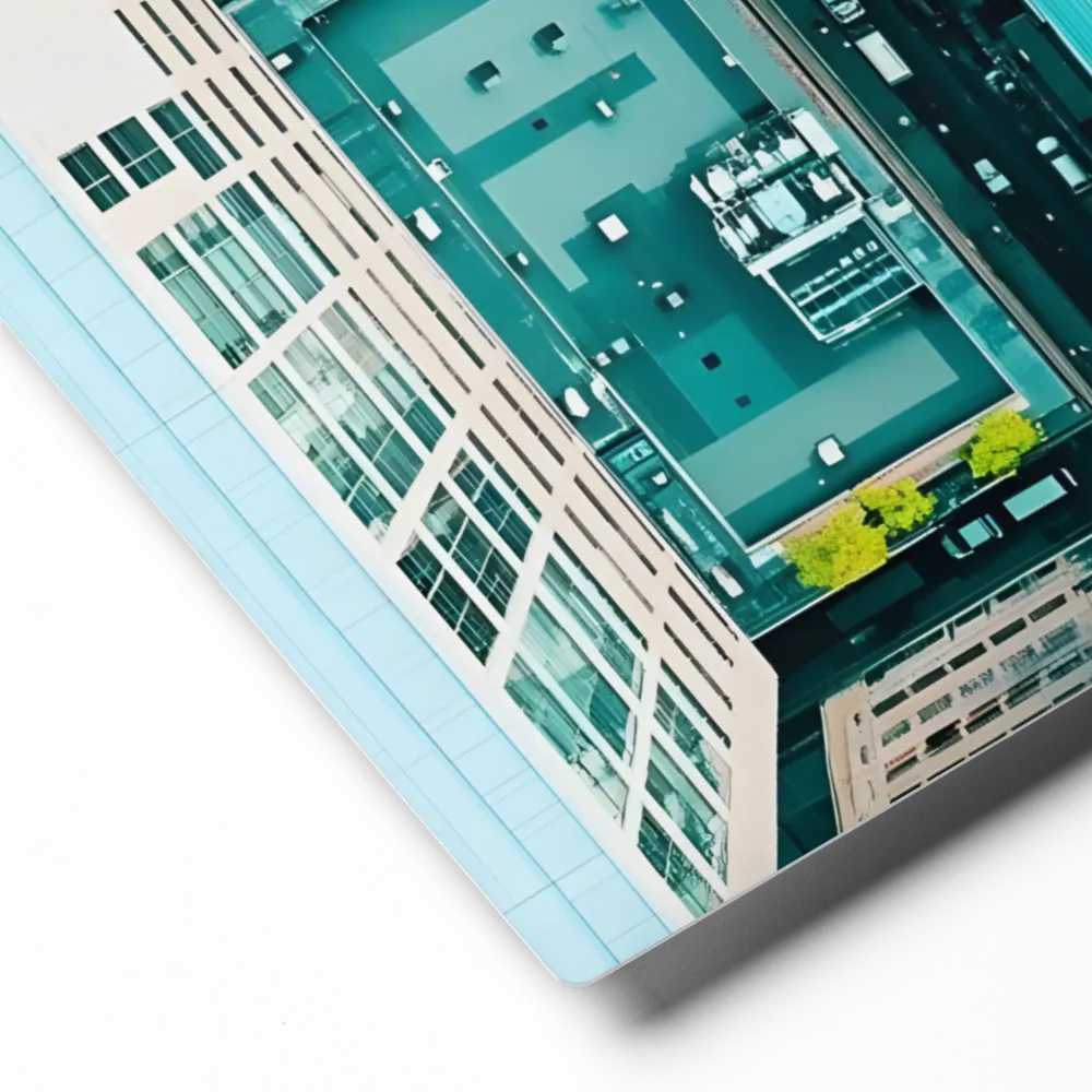 Urban Geometry: Aerial Perspective | Metal Print | 16″×20″