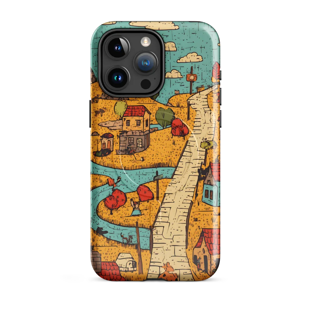 Whimsical Village Landscape