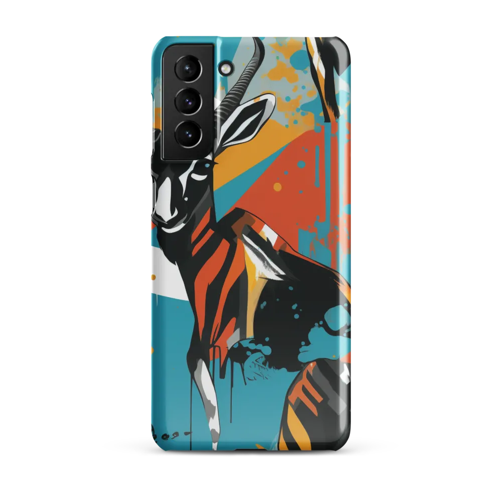 Dynamic Antelope in Vivid Abstract