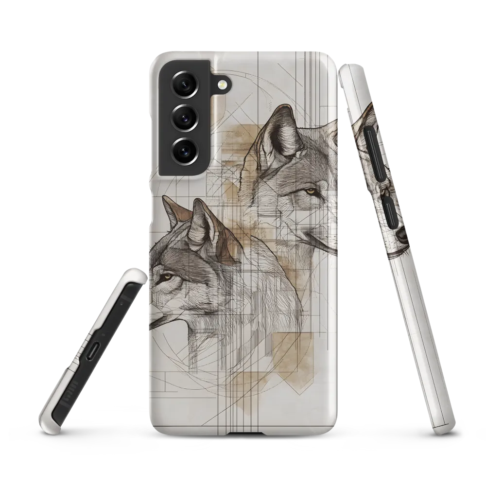 Geometric Harmony: The Essence of Wolves | Phone Case |  S21 FE | Snap Case | Matte