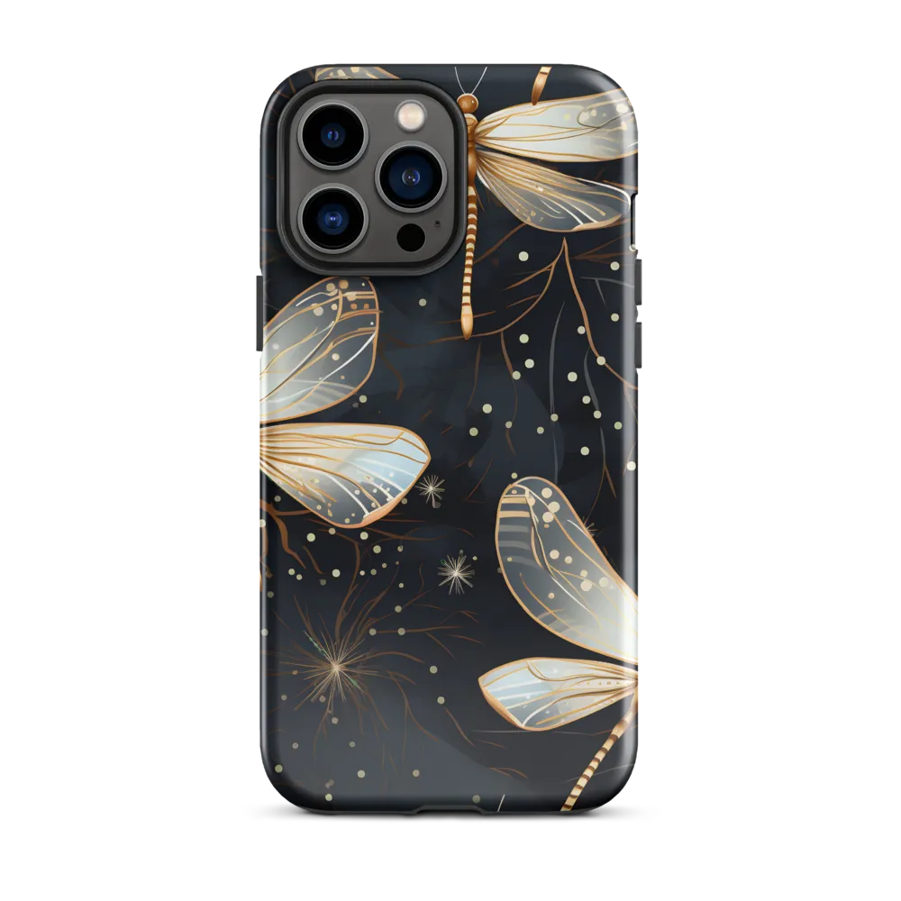 Ethereal Dance: Dragonflies in a Midnight Garden