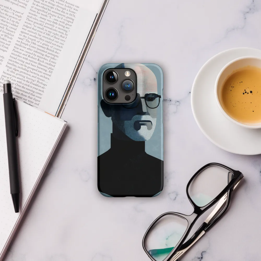 Minimalist Portrait of a Modern Man | Phone Case |  15 Pro | Snap Case | Matte