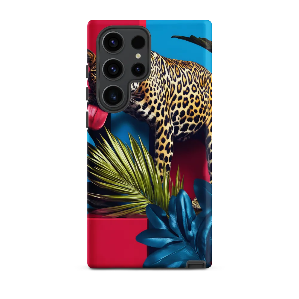 Playful Leopard in Vibrant Paradise