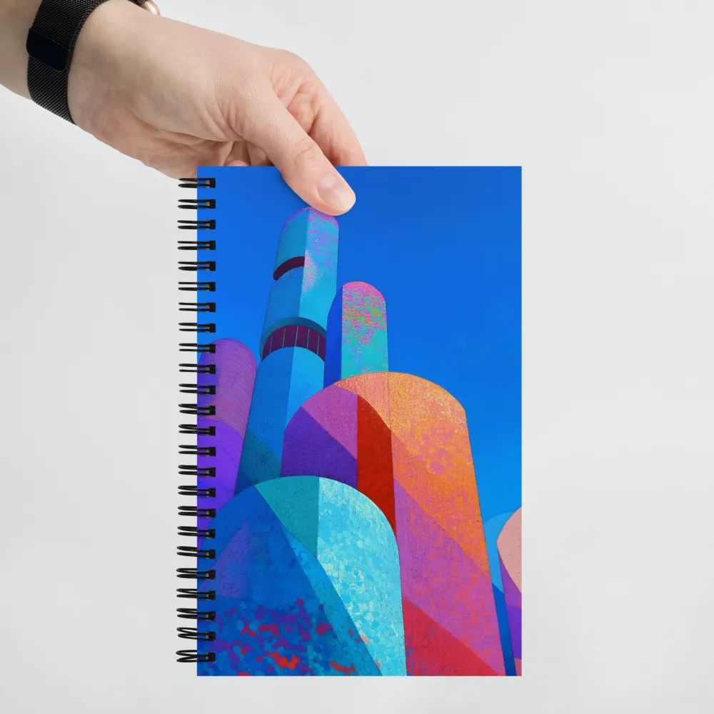 Vibrant Geometric Harmony | Spiral Notebook