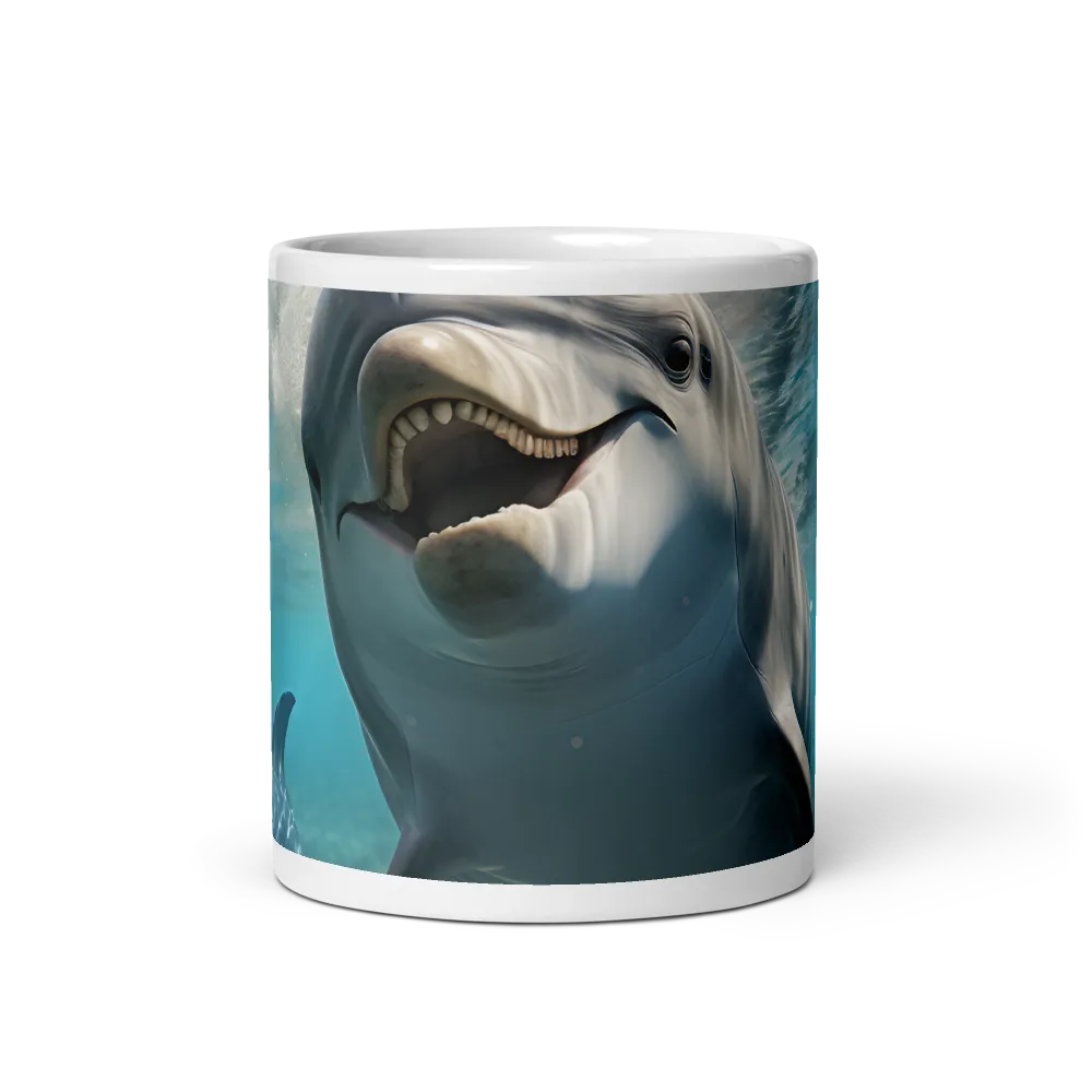 Beneath the Waves: A Dolphin's Dance | Mugs | Multiple Sizes & Colors