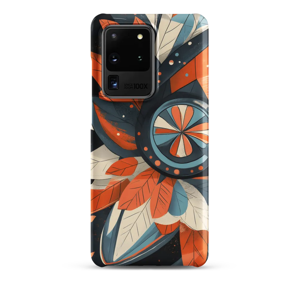 Floral Symphony in Orange and Teal