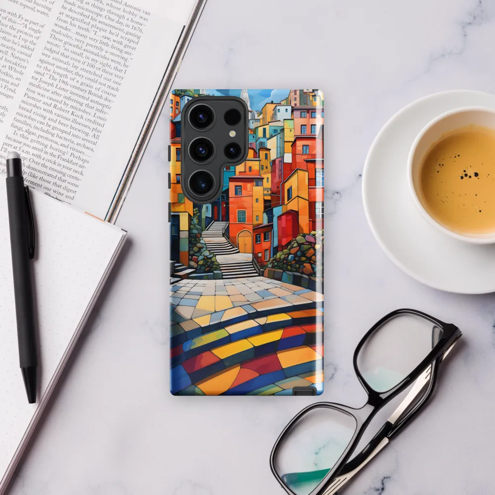 Vibrant Village: A Cubist Journey