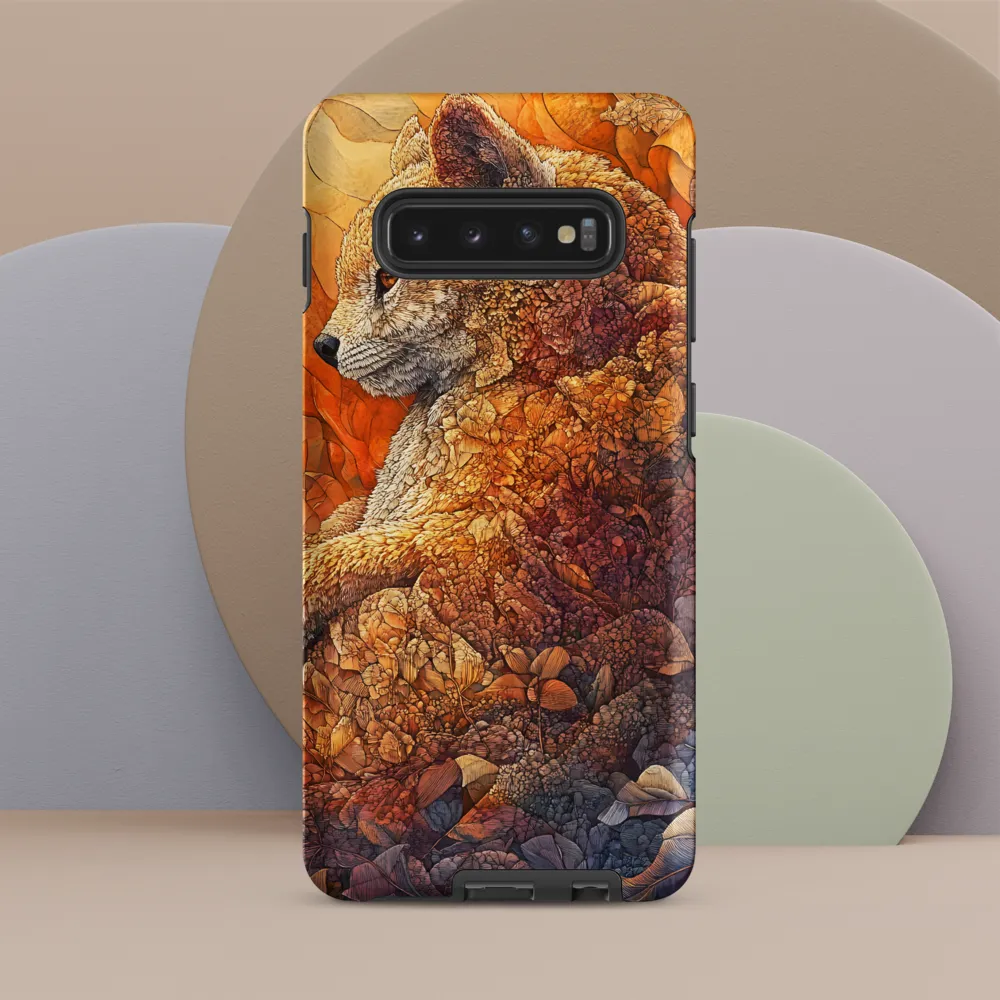 Amber Sentinel — Fox in a Floral Tapestry