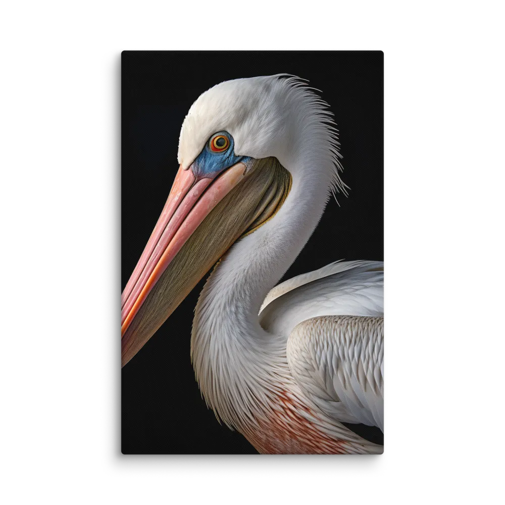 Elegance in White: The Pelican | Canvas | 26″×40″