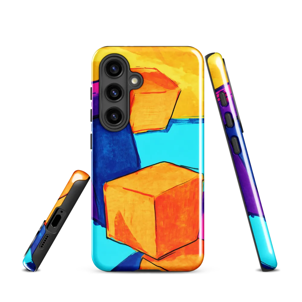 Playful Cubes in Vibrant Harmony | Phone Case |  S24 | Tough Case | Glossy