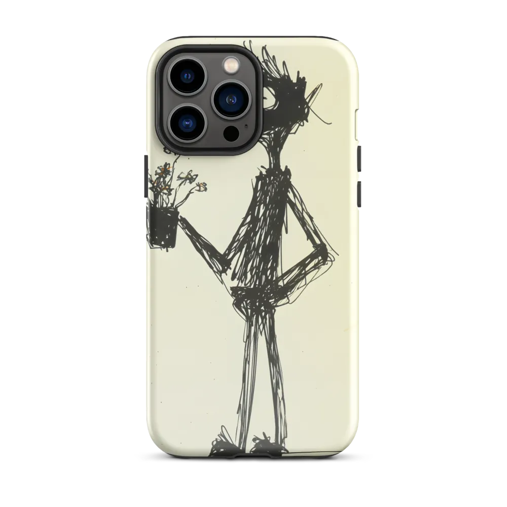 Whimsical Figure with Flowers