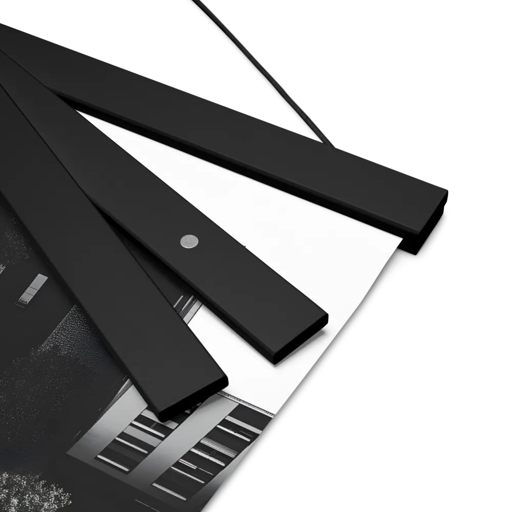 Urban Serenity from Above | Poster With Black Wood Hanger | 8″×10″