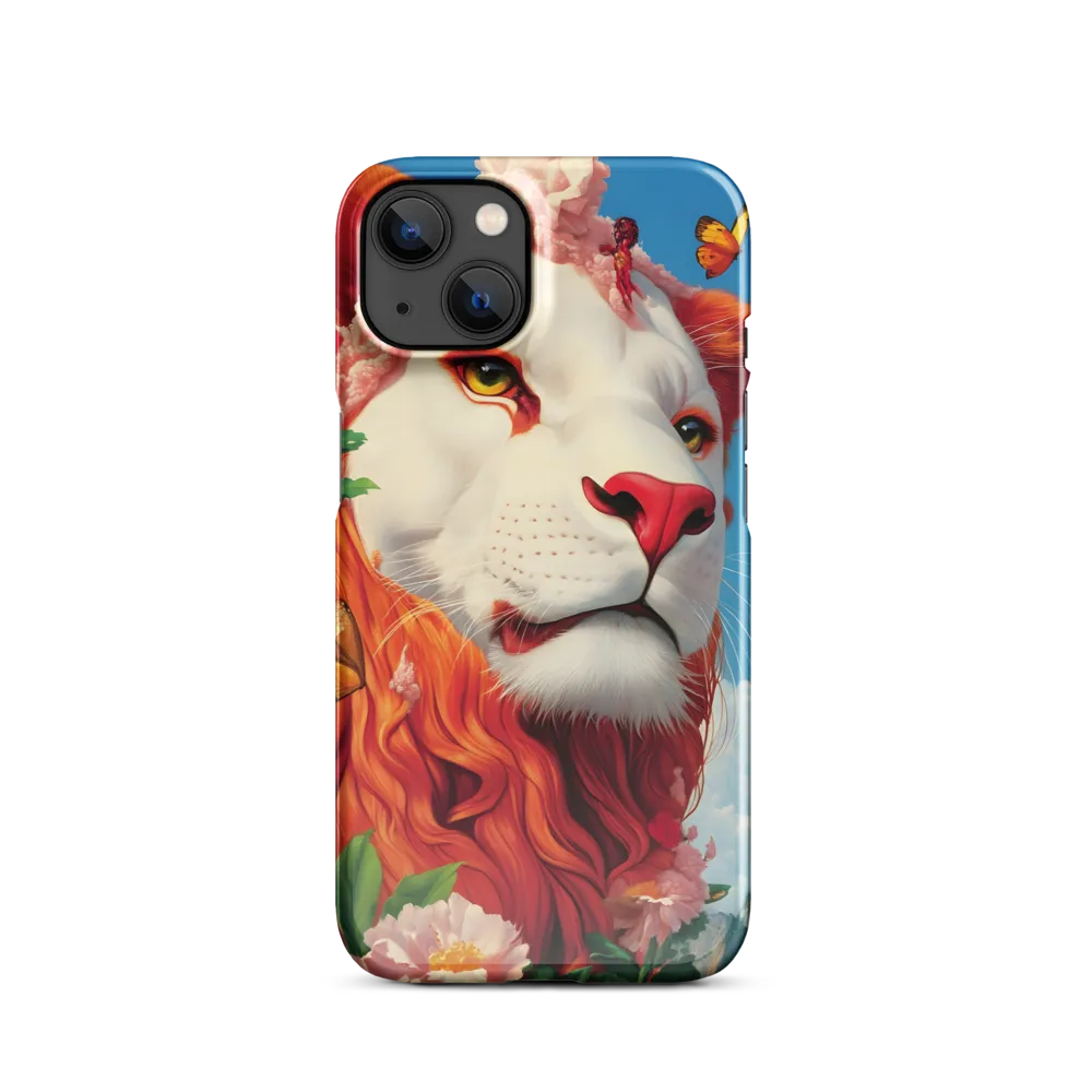 Majestic Lion Amidst Floral Splendor