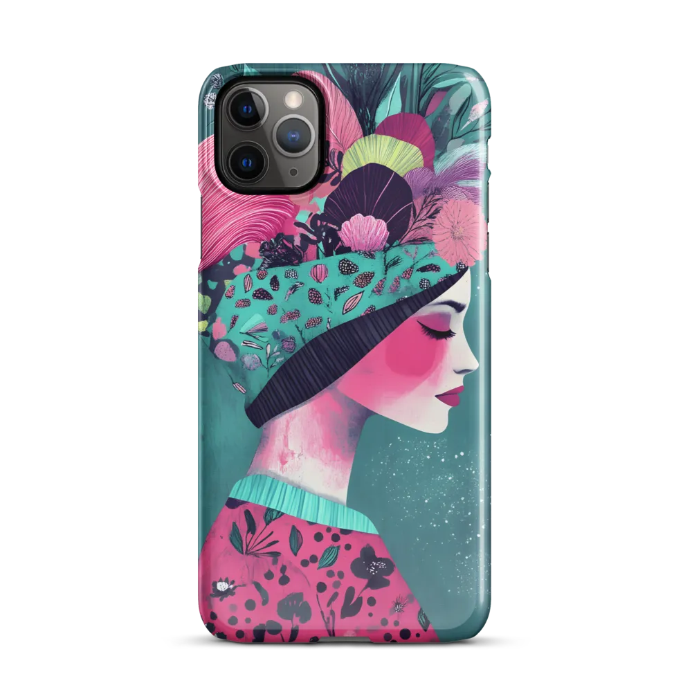 Whimsical Floral Portrait | Phone Case |  11 Pro Max | Snap Case | Glossy